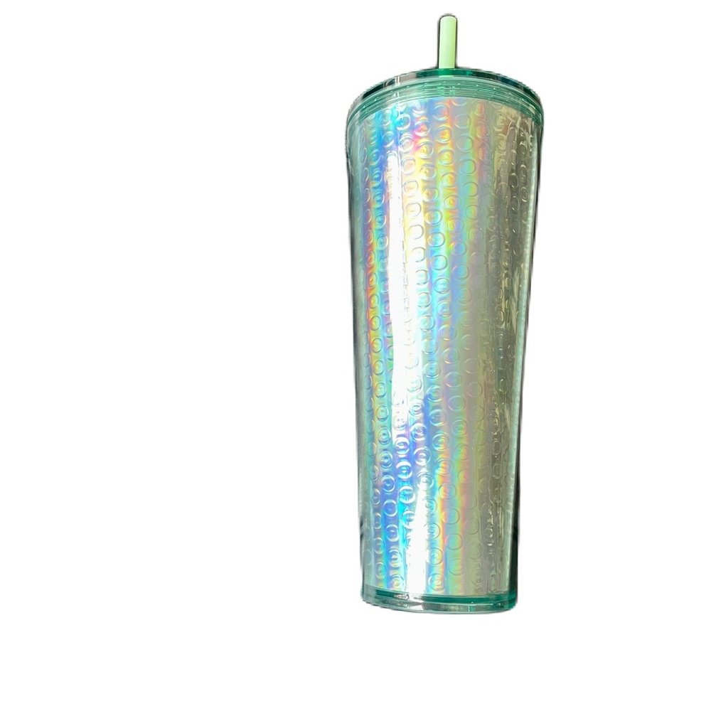 NWT Starbucks mint green purple iridescent Venti  Tumbler acrylic cup 24… - Picture 5 of 14